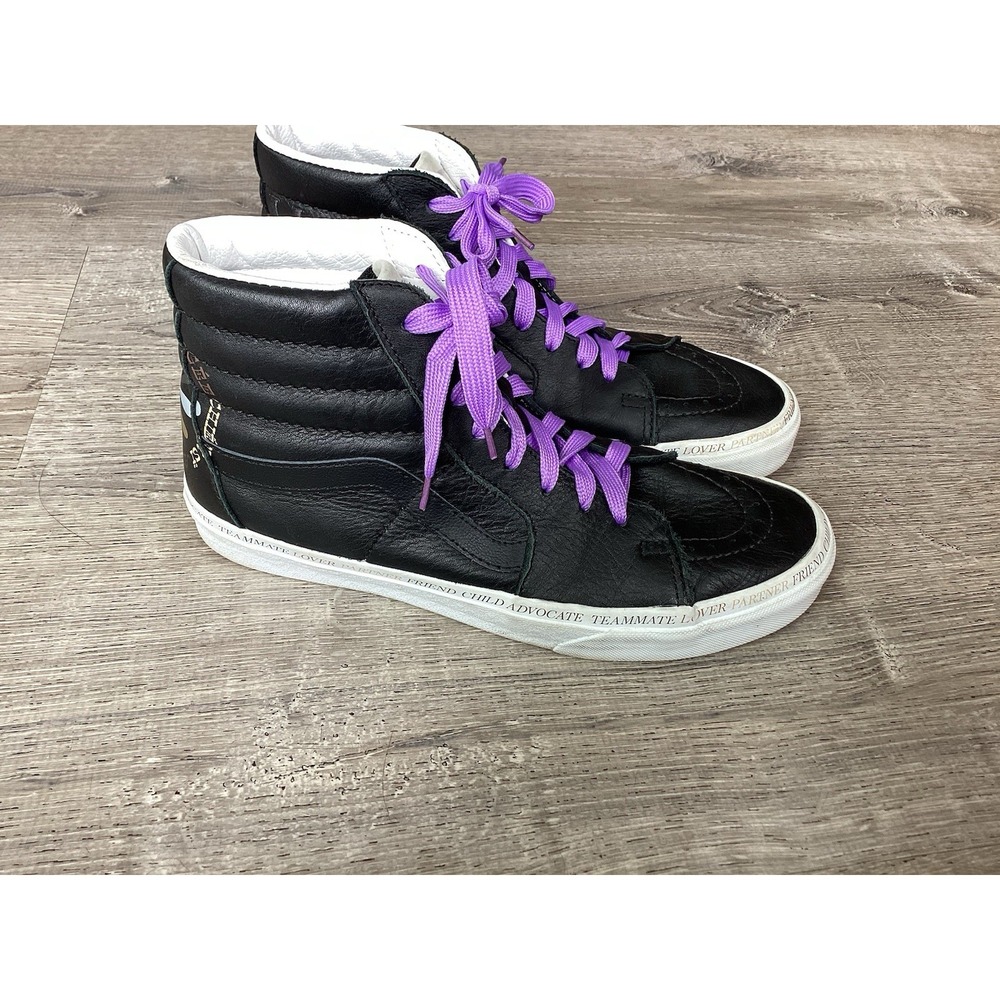 Vans Sk8 Hi You Are Divine Energy Black Leather High Top Sneakers Womens 9